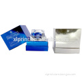 silver paper gift box with plastic tray for skin care cosmetic bottle packing